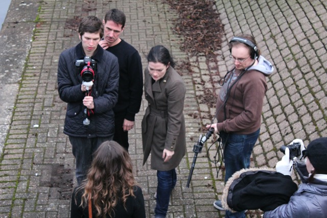 Filming alongside Cardiff's canals
